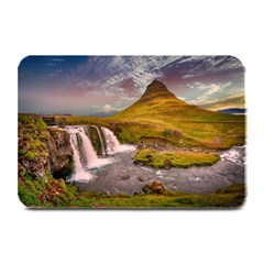 Nature Mountains Cliff Waterfall Plate Mats by Celenk