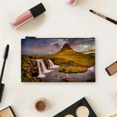 Nature Mountains Cliff Waterfall Cosmetic Bag (Small) 