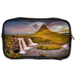 Nature Mountains Cliff Waterfall Toiletries Bags 2-Side