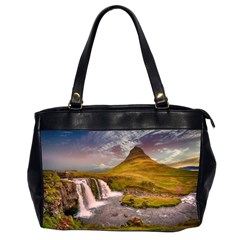 Nature Mountains Cliff Waterfall Office Handbags (2 Sides) 