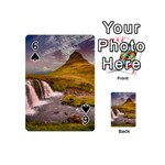 Nature Mountains Cliff Waterfall Playing Cards 54 (Mini)  Front - Spade6