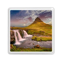 Nature Mountains Cliff Waterfall Memory Card Reader (Square) 