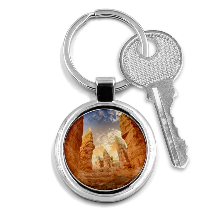 Canyon Desert Landscape Scenic Key Chains (Round) 