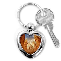 Canyon Desert Landscape Scenic Key Chains (heart)  by Celenk