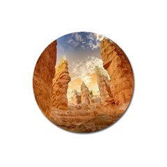 Canyon Desert Landscape Scenic Magnet 3  (round) by Celenk