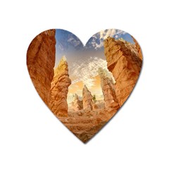 Canyon Desert Landscape Scenic Heart Magnet by Celenk