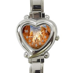 Canyon Desert Landscape Scenic Heart Italian Charm Watch by Celenk