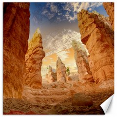 Canyon Desert Landscape Scenic Canvas 16  X 16   by Celenk