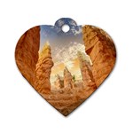 Canyon Desert Landscape Scenic Dog Tag Heart (Two Sides) Front