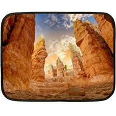 Canyon Desert Landscape Scenic Fleece Blanket (mini) by Celenk