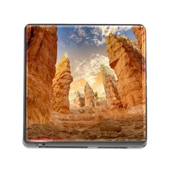 Canyon Desert Landscape Scenic Memory Card Reader (square) by Celenk