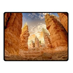 Canyon Desert Landscape Scenic Double Sided Fleece Blanket (small)  by Celenk