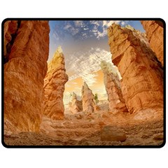 Canyon Desert Landscape Scenic Double Sided Fleece Blanket (medium)  by Celenk