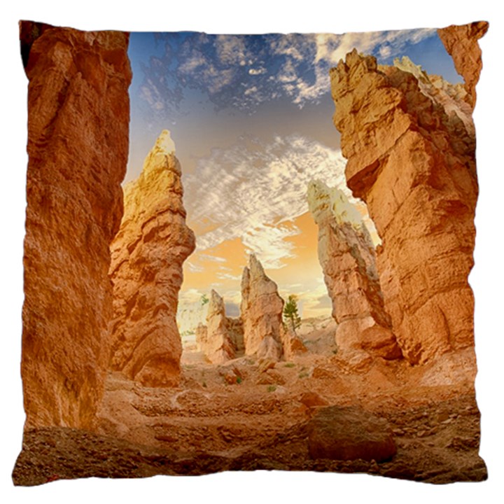 Canyon Desert Landscape Scenic Large Flano Cushion Case (Two Sides)