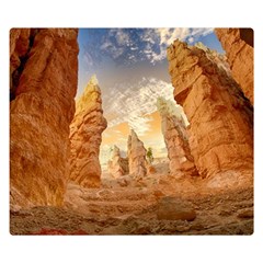 Canyon Desert Landscape Scenic Double Sided Flano Blanket (small)  by Celenk