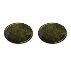 Green Background Texture Grunge Cufflinks (oval) by Celenk