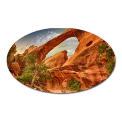 Canyon Desert Rock Scenic Nature Oval Magnet by Celenk