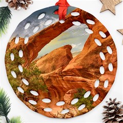 Canyon Desert Rock Scenic Nature Round Filigree Ornament (two Sides) by Celenk