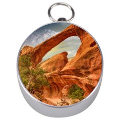 Canyon Desert Rock Scenic Nature Silver Compasses by Celenk