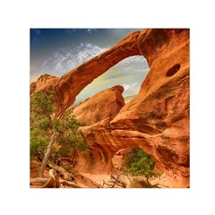 Canyon Desert Rock Scenic Nature Small Satin Scarf (square) by Celenk