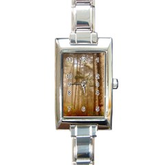 Forest Trees Wood Branc Rectangle Italian Charm Watch by Celenk