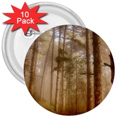 Forest Trees Wood Branc 3  Buttons (10 Pack)  by Celenk