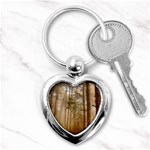 Forest Trees Wood Branc Key Chains (Heart)  Front