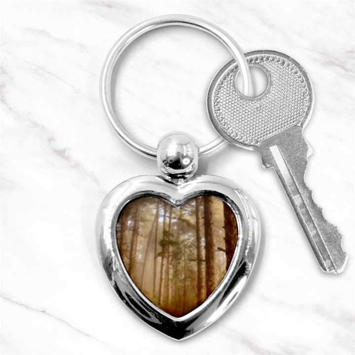 Forest Trees Wood Branc Key Chains (Heart) 