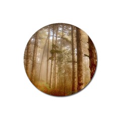 Forest Trees Wood Branc Magnet 3  (round) by Celenk