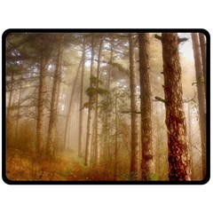 Forest Trees Wood Branc Fleece Blanket (large)  by Celenk