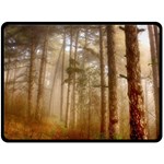 Forest Trees Wood Branc Fleece Blanket (Large)  80 x60  Blanket Front