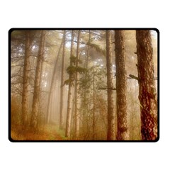 Forest Trees Wood Branc Fleece Blanket (small) by Celenk