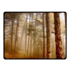 Forest Trees Wood Branc Double Sided Fleece Blanket (small)  by Celenk