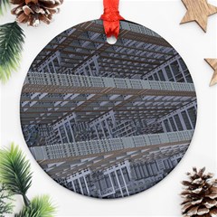 Ducting Construction Industrial Round Ornament (two Sides) by Celenk