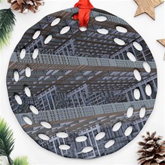 Ducting Construction Industrial Round Filigree Ornament (two Sides) by Celenk