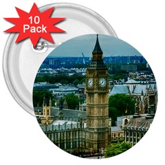 London England City Landmark 3  Buttons (10 Pack)  by Celenk