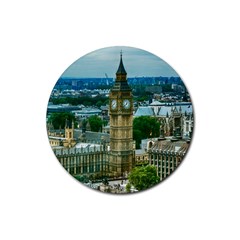 London England City Landmark Rubber Round Coaster (4 Pack)  by Celenk