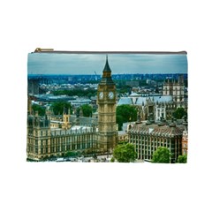 London England City Landmark Cosmetic Bag (large)  by Celenk