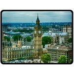 London England City Landmark Fleece Blanket (Large)  80 x60  Blanket Front