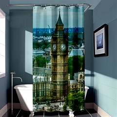 London England City Landmark Shower Curtain 36  X 72  (stall)  by Celenk