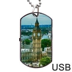 London England City Landmark Dog Tag Usb Flash (two Sides) by Celenk