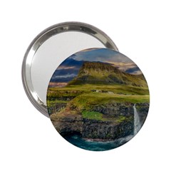 Coastline Waterfall Landscape 2 25  Handbag Mirrors by Celenk