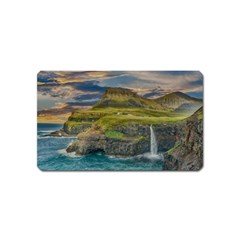 Coastline Waterfall Landscape Magnet (name Card) by Celenk