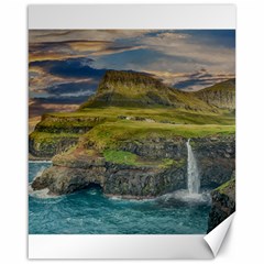 Coastline Waterfall Landscape Canvas 16  X 20   by Celenk