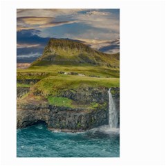 Coastline Waterfall Landscape Small Garden Flag (two Sides) by Celenk