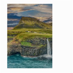 Coastline Waterfall Landscape Large Garden Flag (two Sides) by Celenk