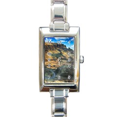 Nature Landscape Mountains Outdoor Rectangle Italian Charm Watch by Celenk