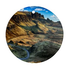 Nature Landscape Mountains Outdoor Ornament (round) by Celenk