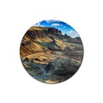 Nature Landscape Mountains Outdoor Rubber Coaster (Round)  Front