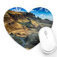 Nature Landscape Mountains Outdoor Heart Mousepads by Celenk